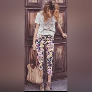 Anthropologie Cartonnier Size 6 Floral Charlie Ankle Pants